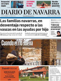 Portada Diario de Navarra 2026-02-15