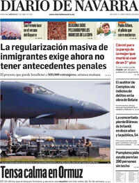Portada Diario de Navarra 2026-04-15