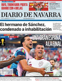Portada Diario de Navarra 2026-07-15