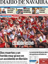 Portada Diario de Navarra 2026-08-15