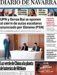 Portada Diario de Navarra 2026-04-16