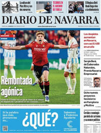 Portada Diario de Navarra 2026-01-18
