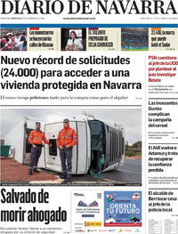 Portada Diario de Navarra 2026-02-18