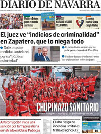 Portada Diario de Navarra 2026-06-18