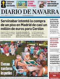 Portada Diario de Navarra 2026-07-18