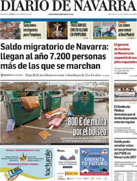 Portada Diario de Navarra 2026-02-19