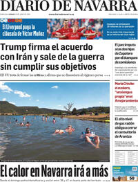 Portada Diario de Navarra 2026-06-19