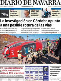 Portada Diario de Navarra 2026-01-20