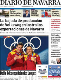 Portada Diario de Navarra 2026-02-20
