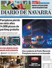 Portada periódico Diario de Navarra