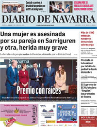 Portada Diario de Navarra 2026-02-21
