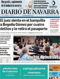 Portada periódico Diario de Navarra