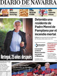 Portada Diario de Navarra 2026-09-21