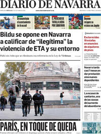 Portada periódico Diario de Navarra