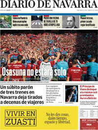 Portada Diario de Navarra 2026-05-23