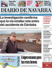 Portada Diario de Navarra 2026-01-24