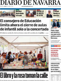 Portada Diario de Navarra 2026-04-24