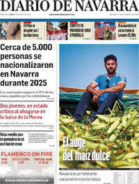 Portada Diario de Navarra 2026-08-24