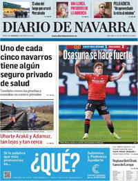 Portada Diario de Navarra 2026-01-25