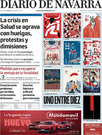 Portada Diario de Navarra 2026-04-25