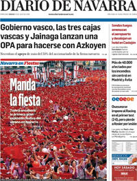 Portada Diario de Navarra 2026-07-25