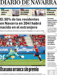 Portada Diario de Navarra 2026-08-25