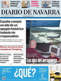 Portada Diario de Navarra 2026-04-26