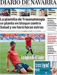 Portada Diario de Navarra 2026-04-27