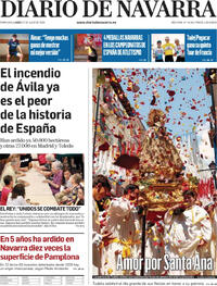 Portada Diario de Navarra 2026-07-27