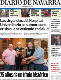 Portada Diario de Navarra 2026-04-28