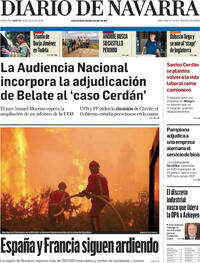 Portada Diario de Navarra 2026-07-28