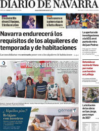 Portada Diario de Navarra 2026-05-29