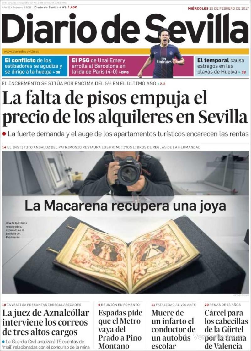 Portada La Voz de Galicia 2017-02-15