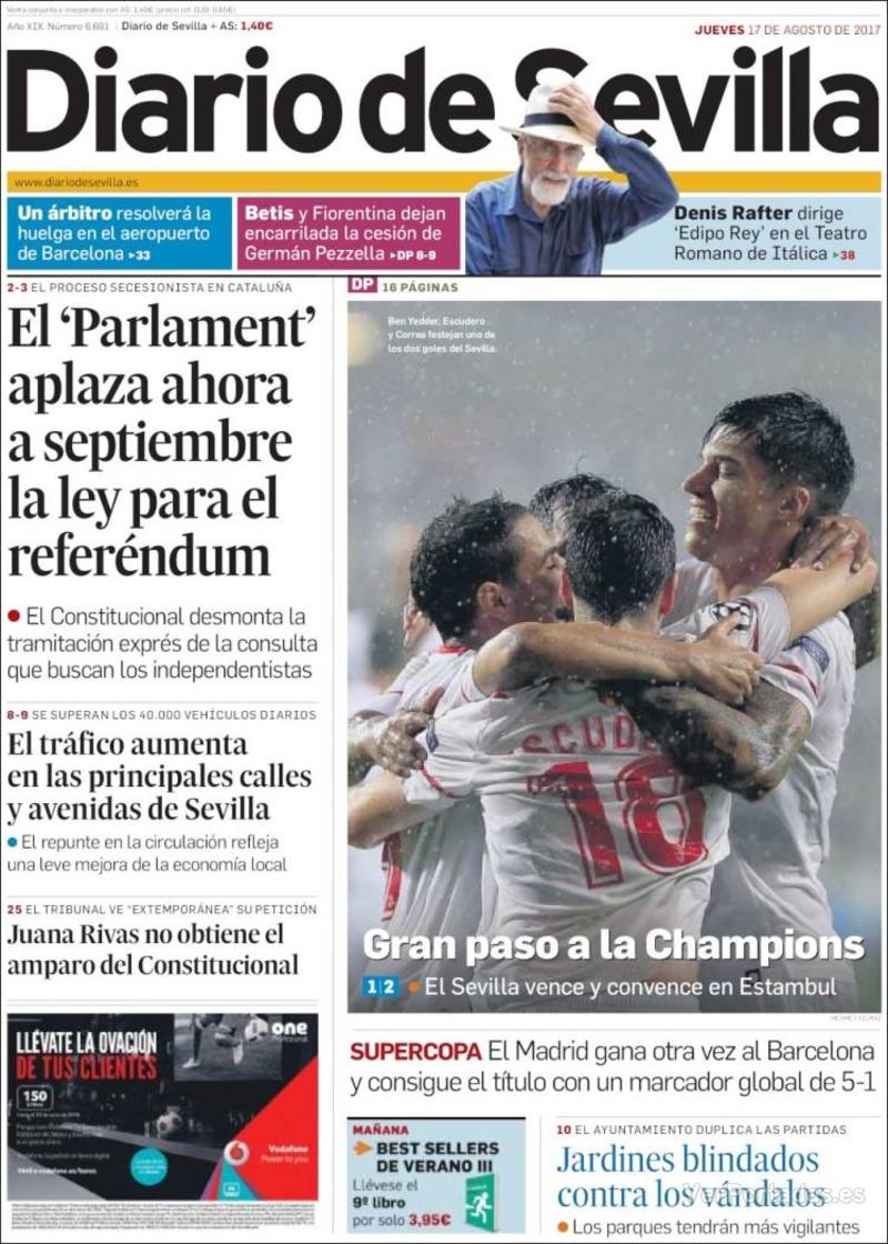 Portada La Voz de Galicia 2017-08-17
