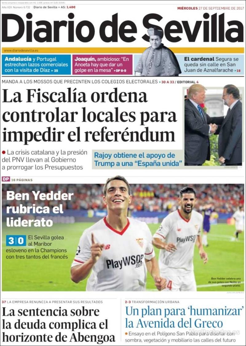 Portada La Voz de Galicia 2017-09-27