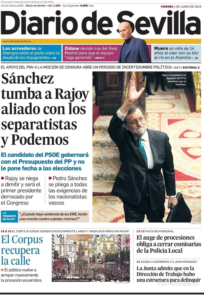 Portada La Voz de Galicia 2018-06-01
