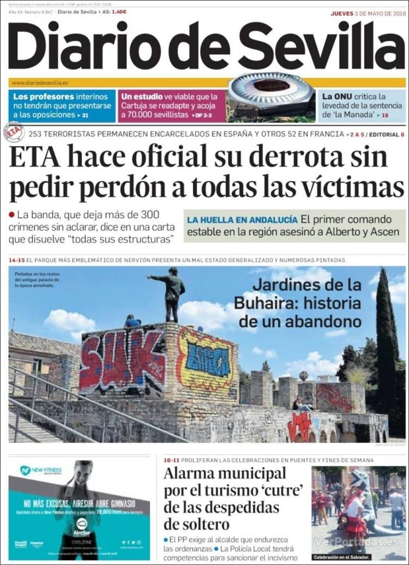 Portada La Voz de Galicia 2018-05-03