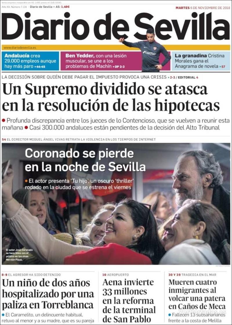 Portada Diario de Sevilla 2018-11-07
