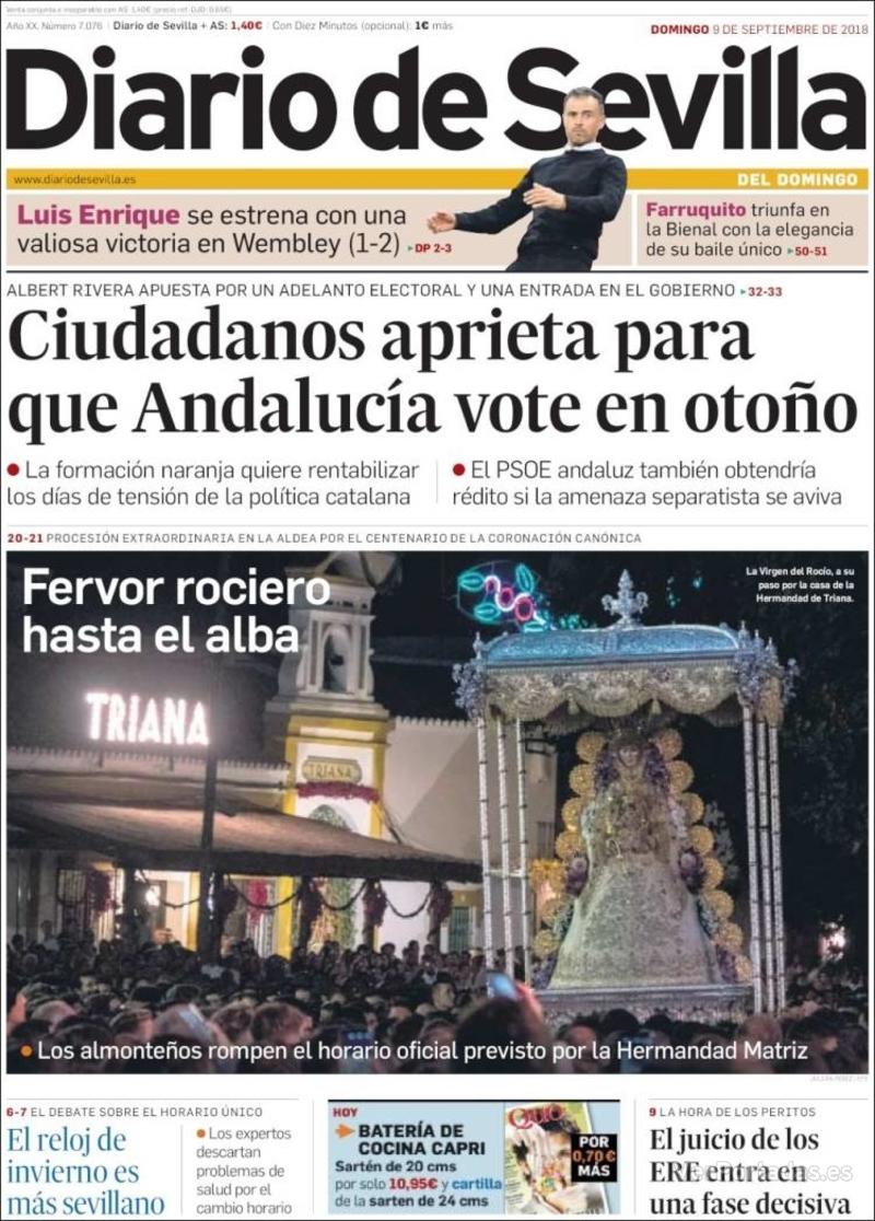 Portada La Voz de Galicia 2018-09-09