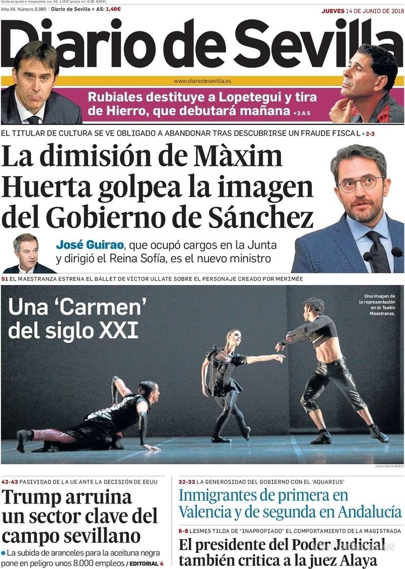 Portada La Voz de Galicia 2018-06-14