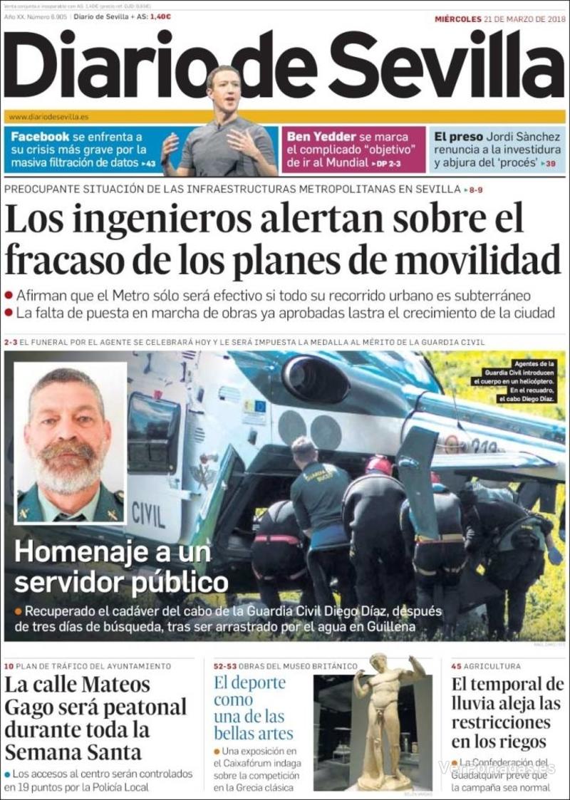 Portada La Voz de Galicia 2018-03-21