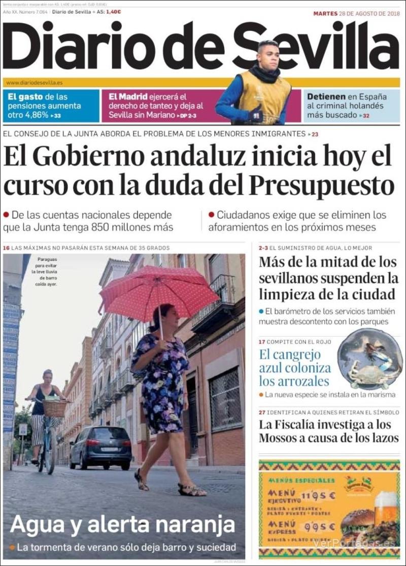 Portada La Voz de Galicia 2018-08-28