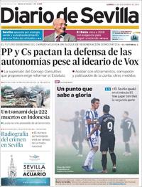 Portada Diario de Sevilla 2018-12-24