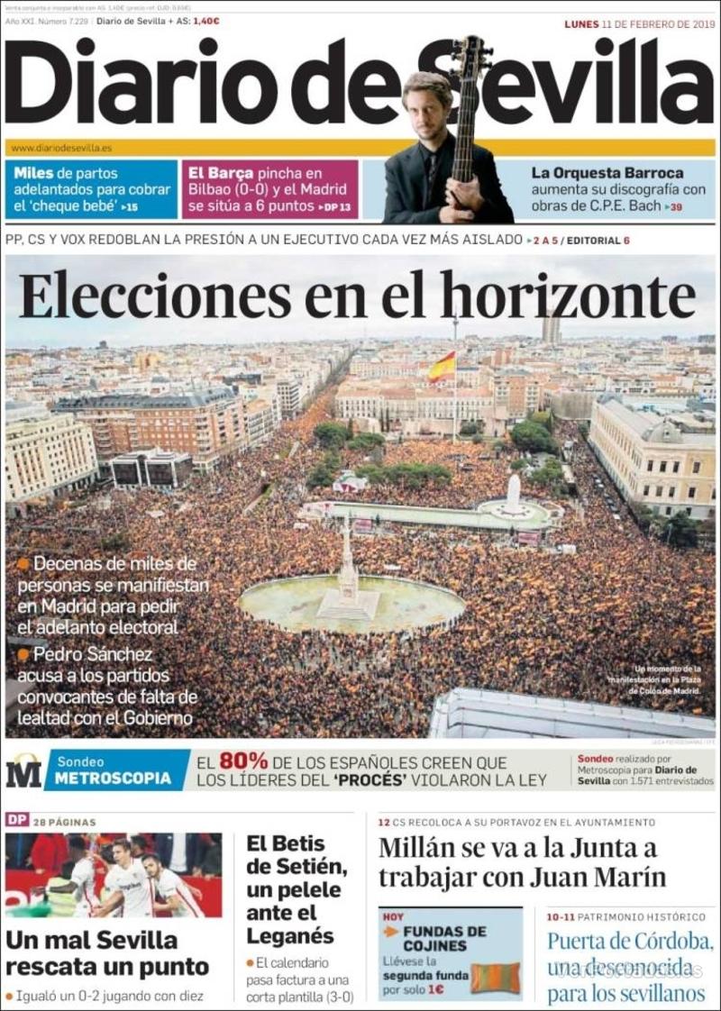 Portada Diario de Sevilla 2019-02-12