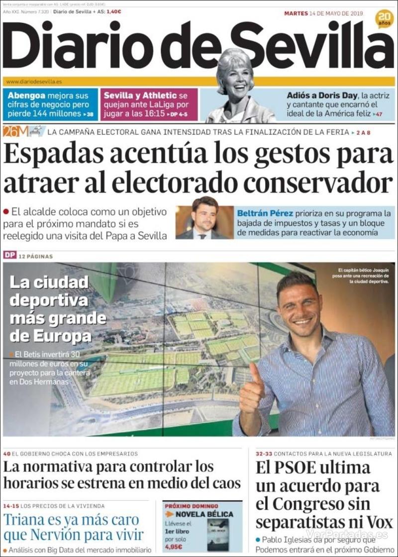 Portada Diario de Sevilla 2019-05-15