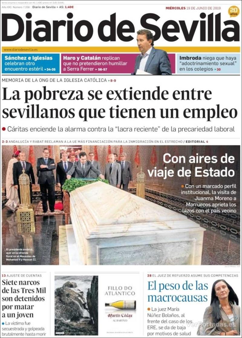 Portada Diario de Sevilla 2019-06-20