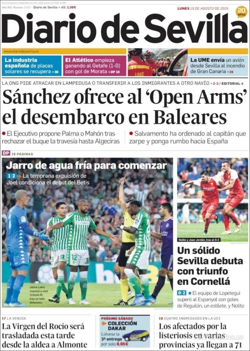 Portada La Voz de Galicia 2019-08-19