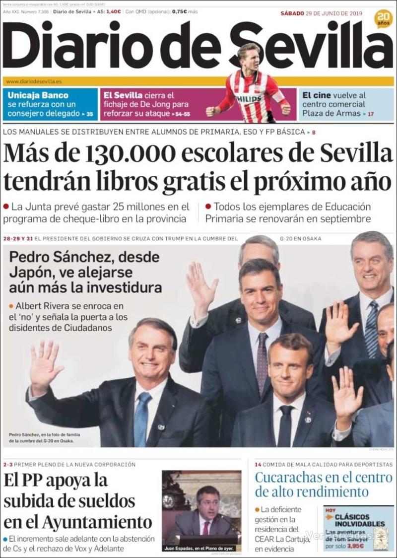 Portada Diario de Sevilla 2019-06-30
