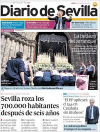 Portada Diario de Sevilla 2019-04-15
