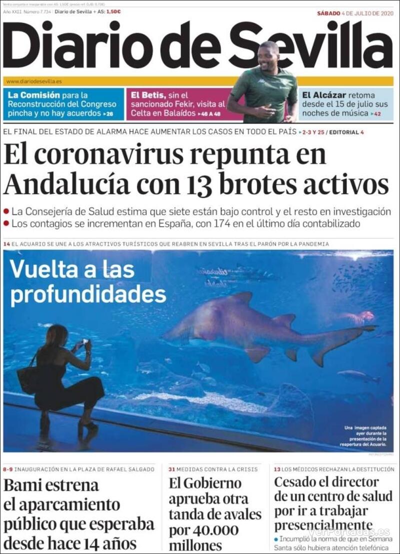 Portada Diario de Sevilla 2020-07-05